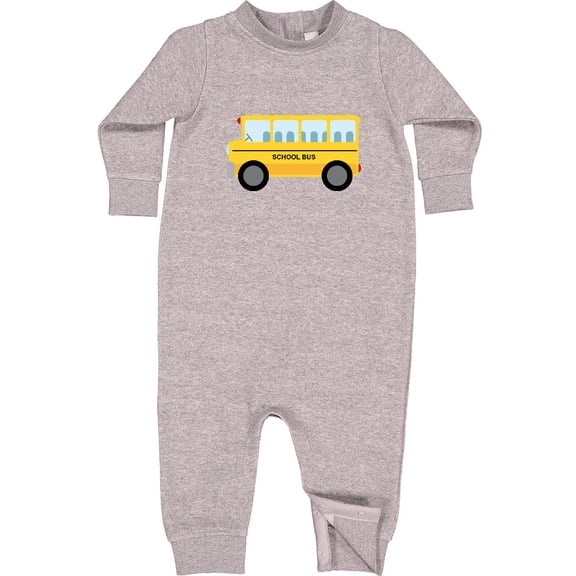 Inktastic School Bus Baby Fleece Romper