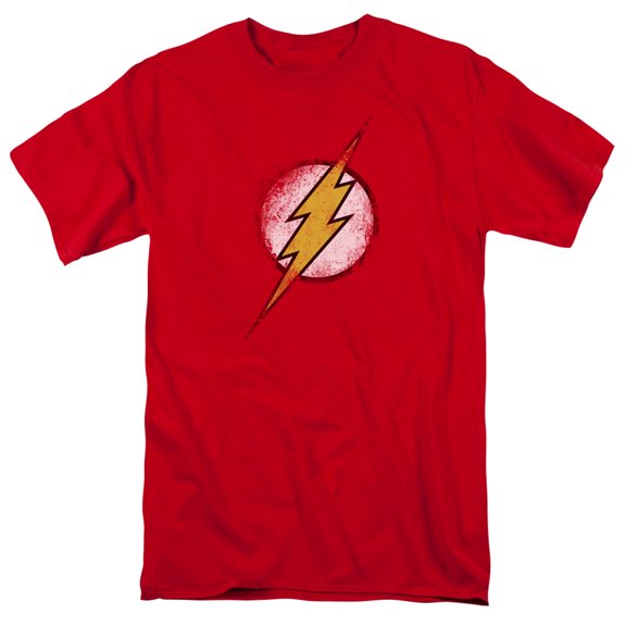 JLA T-Shirt Destroyed Flash Logo Unisex Graphic Tee For Men & Women