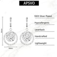 thumbnail image 4 of APSVO 18K White Gold Plated Drop Earrings for Women with S925 Sterling Silver Post Hypoallergenic Leverback Dangle Earrings Birthday Christmas Jewelry Gifts Teen Stocking Stuffers Adults Ideas, 4 of 7