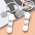thumbnail image 2 of Alloy Skiing and Skateboarding Keychain for Men and Women, Gold or Silver Color, Fashion Design, 2 of 9