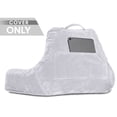 thumbnail image 3 of Standard+ Husband Pillow Light Grey Cover MicroPlush Fiber Case, Soft Easy-Care Wash Fabric Designed, Generous Back & Side Pockets - Big Long Zipper for Remove, Perfect Fit for Your Reading Bed Rest, 3 of 8