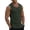 266#Army Green, variant on Mens High Neckline Tank Top Gym Workout Sleeveless Ribbed Solid Tank Top Athletic Shirts White 3XL