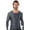 A Grey, variant on YiZYiF Mens Glossy O Neck Long Sleeve T-Shirt Solid Color Slim Fit Tops for Yoga Workout Black L