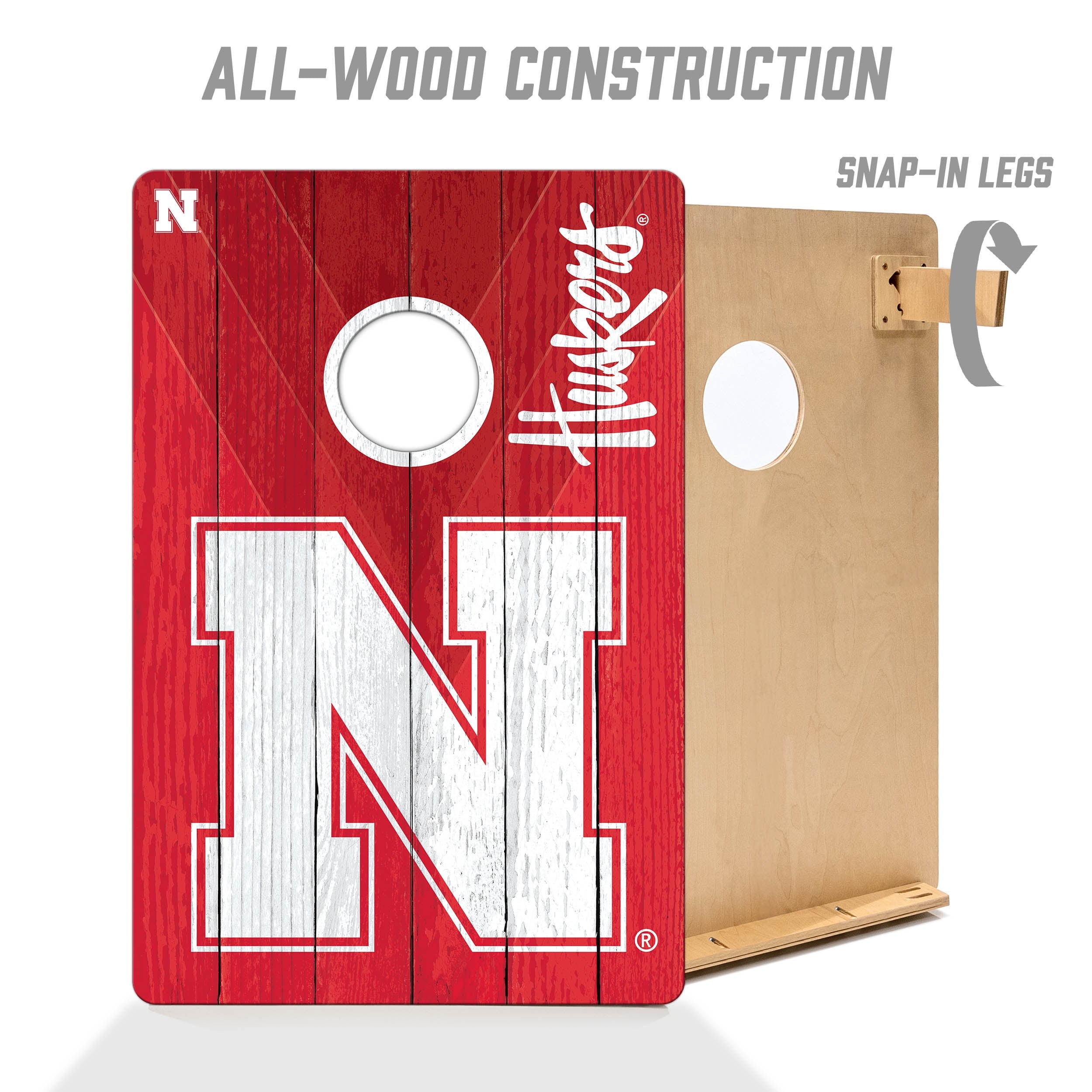 YouTheFan NCAA Nebraska Cornhuskers 2' x 3' Cornhole Game No Bags