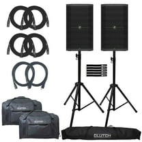 (2) Mackie THUMP212XT 12" 1400W Enhanced Powered Loudspeakers with Carry Bags Package