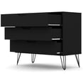 thumbnail image 5 of Pemberly Row 3-Drawer Mid-Century Wood Dresser with Metal Legs in Black, 5 of 11