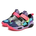 thumbnail image 4 of ZHOGXU Big Kids Boys Sneakers Soft Sole Non Slip Color Block Breathable Comfortable Lightweight Sports Shoes For Outdoor Activities Purple 33, 4 of 9