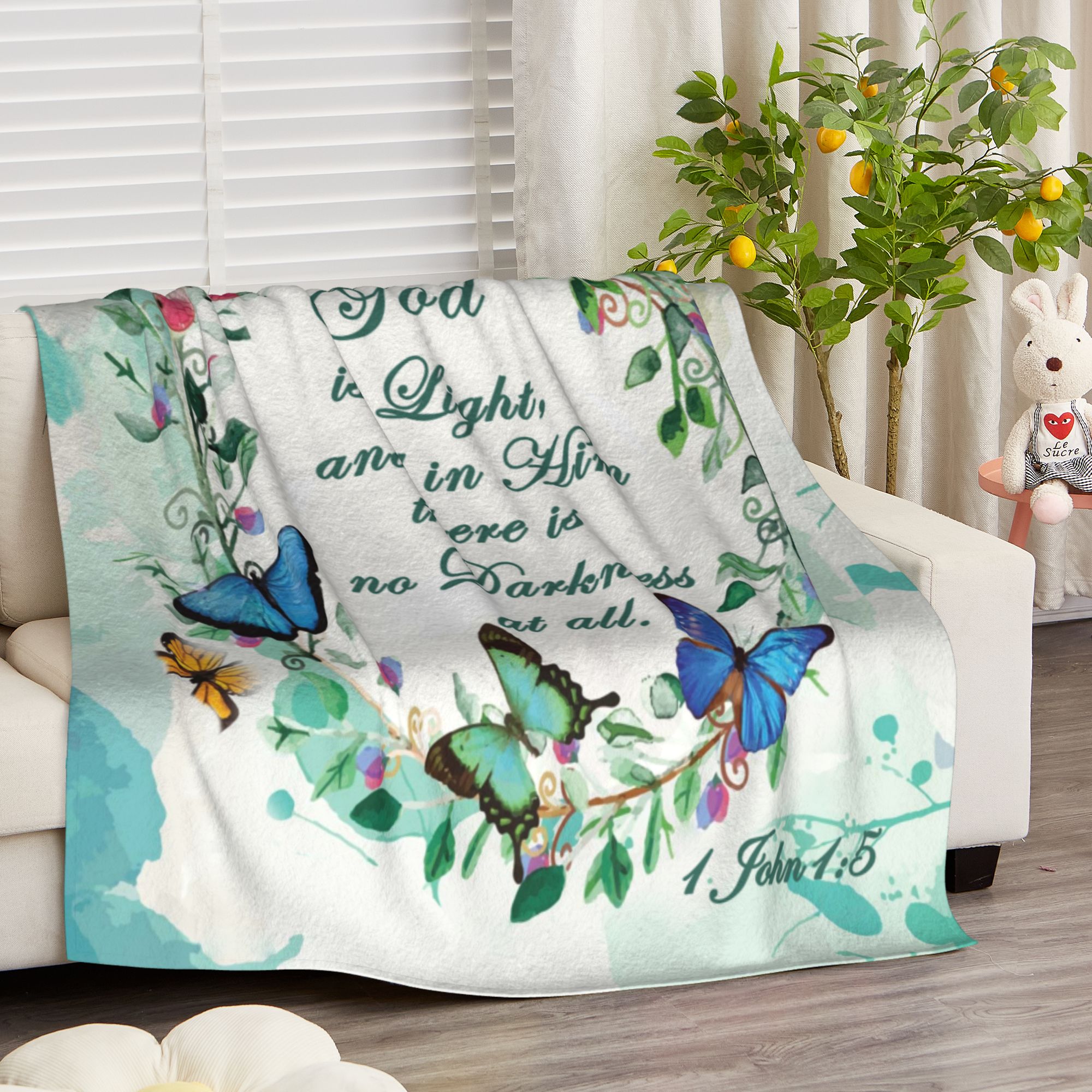 WISH TREE Religious Gift for Women, Inspirational Blankets and Throws