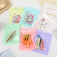 thumbnail image 5 of 10-50pcs Colorful Zip Bags Candy Colors Pouches Reclosable Jewelry Cookie Food Storage Bag Zipper Bags Clear Gift Packaging Case pink 10pcs, 5 of 6