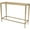 Beige Slim Rectangular Diamond Rectangle 37" x 12" x 28", variant on DecMode 31" x 18" Beige Marble Round Coffee Table with Hammered Gold Metal Legs, 1-Piece