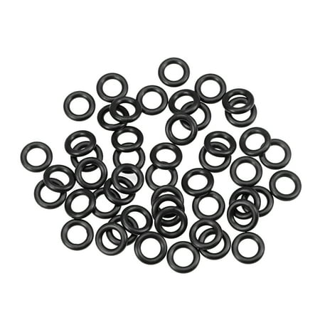 O-Rings Nitrile Rubber 7mm Inner Diameter 12mm OD 2.5mm Width Round Seal Gasket 50Pcs