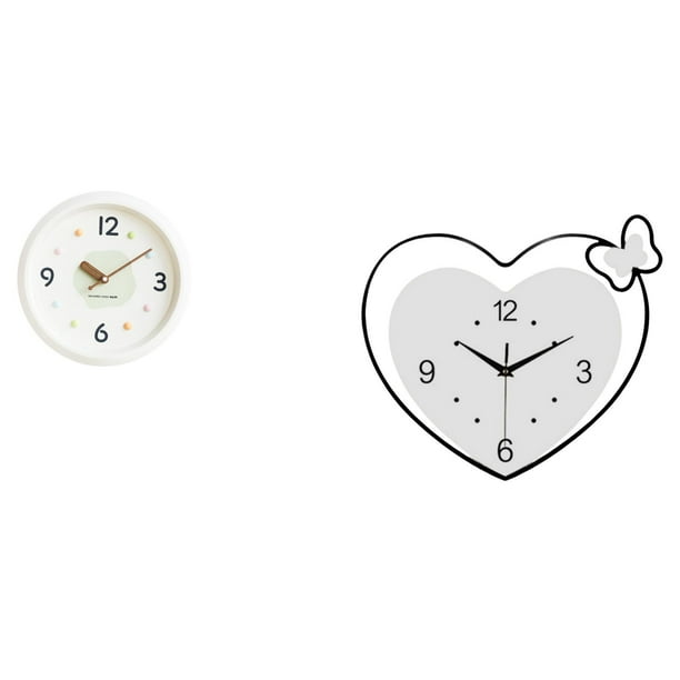 Reloj De Pared Moderno Con Forma De Corazón, Acrílico, Decorativo, Diseño Creativo, Movimiento Silencioso, Números Grandes, Arte De Pared Para Decoración Del Hogar, Oficina, Estudio O Sala