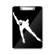 thumbnail image 1 of Invierno patinando Sport Negro silueta Portapapeles Carpeta de escritura Placa de soporte A4, 1 of 4