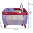 thumbnail image 2 of Cuna de Viaje The Baby Shop con toldo desmontable, accesorio musical y bolsa de viaje Rojo, 2 of 5
