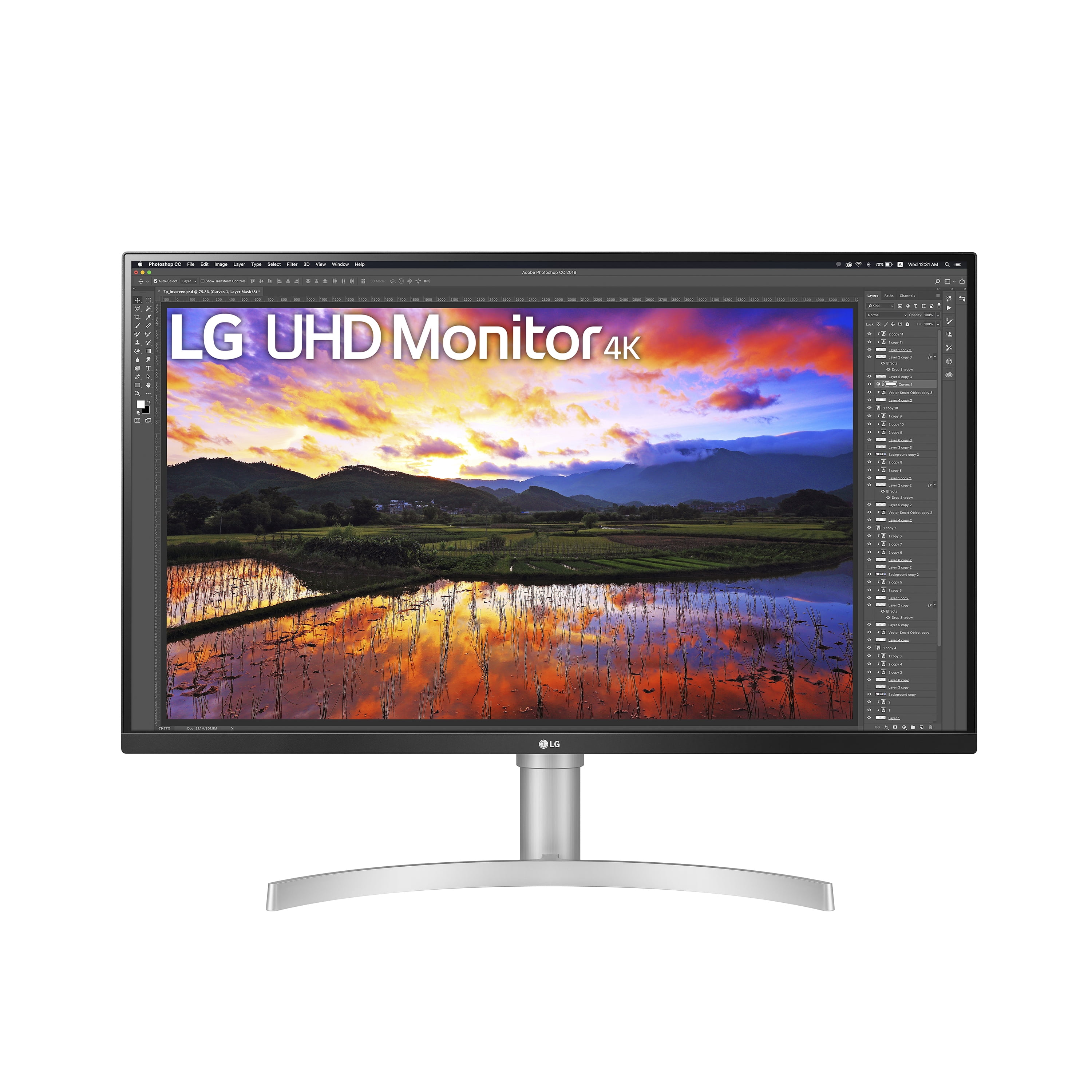 LG 32UL500-W 32'' UHD 4K HDR Monitor - Silver, White - Walmart.com