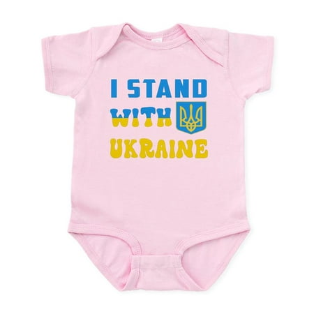 

CafePress - Stand With Ukraine Peace Sticker Support Body Suit - Baby Light Bodysuit Size Newborn - 24 Months