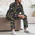 thumbnail image 7 of Lsque Snake And Flower Pattern Long Sleeve Pajama Set for Men - Soft 2-Piece Sleepwear and Loungewear Set with Pockets, Comfy Nightwear-XX-Large, 7 of 7