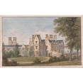 thumbnail image 2 of Sir Jeffry Wyatville 14x11 Black Ornate Wood Framed Double Matted Museum Art Print Titled: Lilleshall, Shropshire; View of the North Entrance and of the West Front (1826), 2 of 5