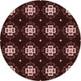 thumbnail image 1 of Ahgly Tapis Rond Lavable en Machine Intérieur Transitionnel Marron Chocolat, 5 Pieds Rond, 1 of 7