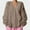 004 Khaki, variant on Womens Fuzzy Cardigan Sweater Long Sleeve V-Neck Button Down Shirts Top Slouchy Furry Knit Sweaters