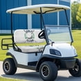 thumbnail image 5 of Pzuqiu Golf Club & Ball Graphic Golf Cart Seat Cover Set - Breathable Stretchable Polyester - Universal Fit for EZGO, Club Car & Yamaha - All-Weather Protective Accessories, 5 of 9