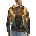 thumbnail image 7 of Wukai Sunflower Meditating Cat Print Womens Hoodies Fleece Sweatshirts Long Sleeve Sweaters Pullover Fall Outfits Winter Clothes-X-Large, 7 of 7