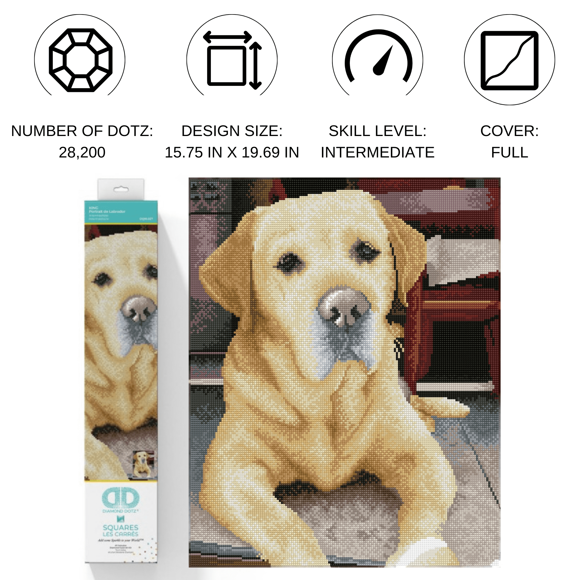Diamond Dotz KING Diamond Painting Kits for Adults - Diamond Art Kits a Relaxing Creative Craft Kit with Dotz Gems 15.8x19.7