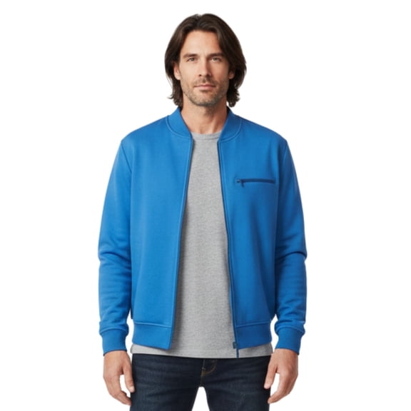 Turtle Bay New York Men’s Zip-Up Baseball Fleece Jacket with Sporty Edge