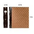thumbnail image 6 of Bellagio-Italia Tuscany 3-Ring Office Binder - Leather - 250-Sheet Storage Capacity - File Storage for Presentations, Documents - Blank Index Plate on Spine for Custom Labeling - Chestnut, 6 of 6