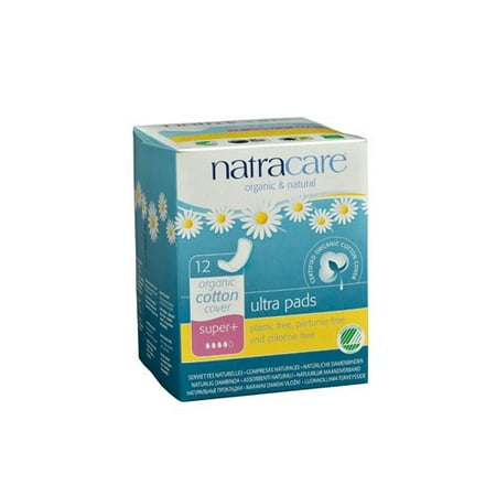 Natracare Organic Maternity Pads Natural - Natracare Natural Ultra Pads Super Plus w/organic cotton cover - 12 Pack