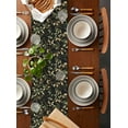 thumbnail image 5 of Green Leaves Branches Burlap Cotton Table Runner 13x120 Inches Long, Farmhouse Vintage Botanical Farmhouse Table Runners, Outdoor Dining Tablecloths Decor for Baby Shower/Party/Wedding, 5 of 6
