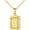 a. Gold D, variant on Square Initial Necklace for Women, Gold/Platinum Plated A-Z 26 Letters Pendant Necklace, Large Capital Monogram Retangle Tag Necklace, Resizable Chain 20"-22"