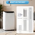 thumbnail image 2 of Portable Air Conditioner for No Window, 14000 BTU AC Unit with Dehumidifier, Fan, & Remote, Small Portable AC for Server Rooms, Garages, or Bedrooms with No Window, Up to 550 Sq.Ft, 2 of 9