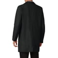 thumbnail image 3 of INSPIRE CHIC Herringbone Overcoats for Men's Classic Fit Single Breasted Winter Trench Coat M Black, 3 of 6