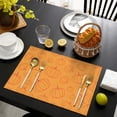 thumbnail image 5 of Ensemble de 4 Sets de Table Citrouille Orange Récolte de l'Action de Grâce Automne Antidérapants 12 X 18 Pouces Modes de Vacances Sets de Table pour Cuisine, 5 of 5