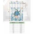 thumbnail image 7 of No Hook Shower Curtains, Turtle Long Bathtub Curtains with Snap in Liner, Blue Coastal Starfish Ocean Coral Nautical Waterproof Washable Fabric Bathroom Shower Curtain Sets, 72" x 84", 7 of 7