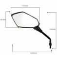 thumbnail image 3 of Pair of Rearview Mirrors for Motorcycles Universal Rearview Mirror for Scooter Motorcycle Quad ATV Bikes Bicycle Thread Bolt 8 mm, 3 of 5