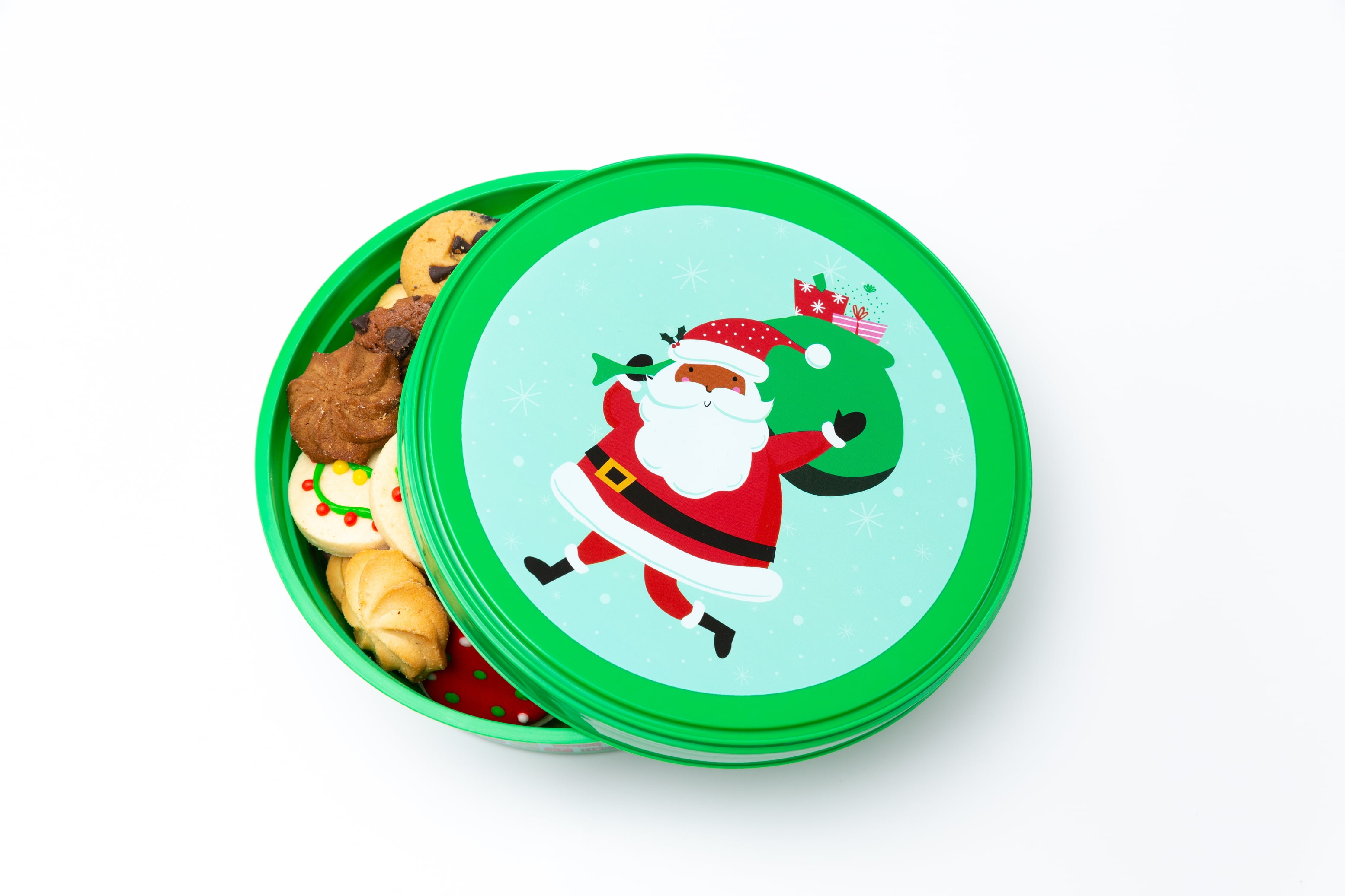 CGT Set of 2 Holiday Christmas Navidad Gnome and Truck Plastic Containers  with Lids 12.5 oz. Treat Goodies Cookies Snacks Candy Party Leftovers