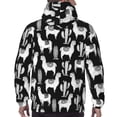 thumbnail image 5 of Hoodies for Men - Cute llamas cactus Alpaca black white Long Sleeve Comfrt Men'S Fashion Hoodies & Sweatshirts, Sweatshirts for Men Hoodies Pullover Clothing Clothes with Pouch, 5 of 7
