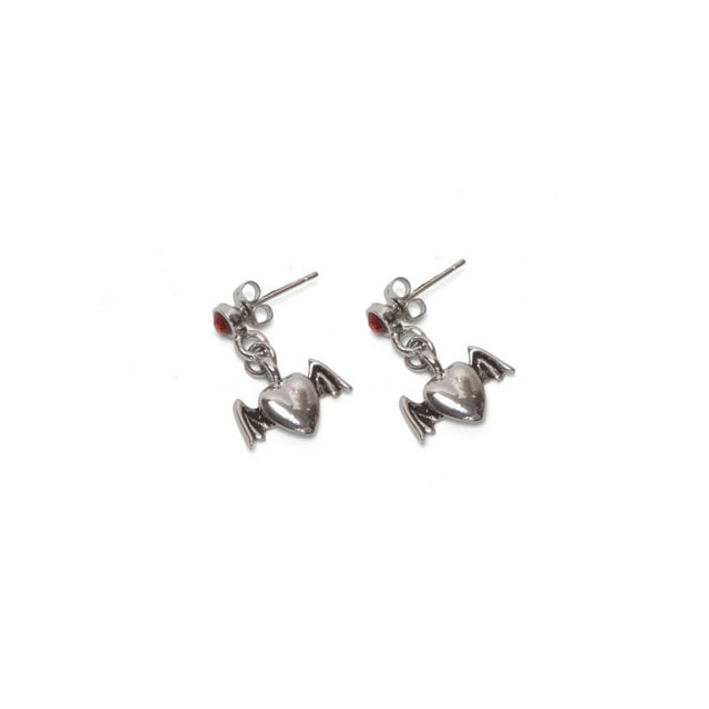 Steampunk Earrings - Heart w/ Bat Wings