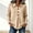 Beige plus size fall tops for women a1, variant on Women Plus Size Fall Long Sleeve Button Down Blouse Casual Solid Tunic Top Loose Fit Tee for Autumn Daily Wear, Brown XL