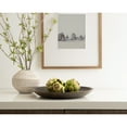 thumbnail image 3 of Kate and Laurel Zandros Modern Round Carved Wood Tray, 16 Inch Diameter, Brown, Food-Safe Serving Tray with Carved Pattern for Use as Ottoman Table Topper or Shallow Kitchen Fruit Bowl, 3 of 10