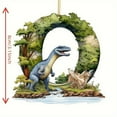 thumbnail image 3 of Christmas Dinosaur Ornaments 26 Letter Cartoon Pendant, Acrylic Dino Figures Hanging Gift for Christmas Tree, Funny Dinosaur Decor for Kids, Christmas Dinosaur Cartoon Pendant Decor, 3 of 3