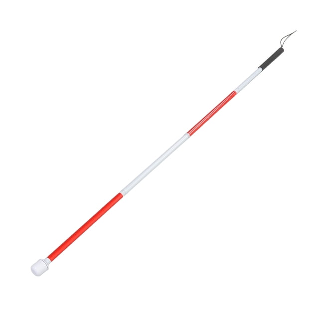 Folding Blind Cane, Anti Slip Handle Red White Portable Foldable Cane Aluminium for Vision Impaired
