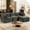 Blackish Green, variant on SMART ELF 112"L Shaped Sectional Sofa with Dual Spring Support, 4 Seater Blended Chenille Couch 35kg/m³ High Density Foam, Easy Assembly, Sage Green