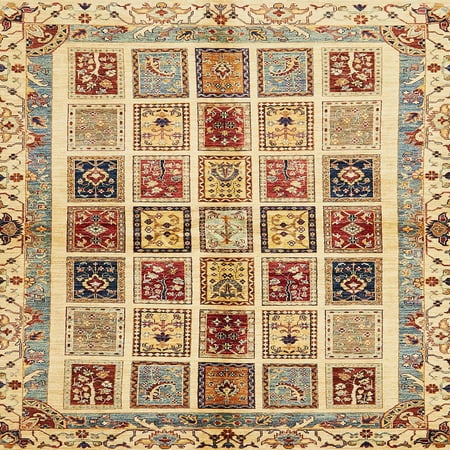 

Ahgly Company Indoor Square Abstract Red Fox Red Area Rugs 6 Square