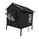 thumbnail image 3 of Casa para gatos al aire libre con calefacción, refugio cerrado de invierno, elevada, impermeable y resistente al viento para negro, 3 of 9