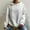 White, variant on FDGIU Women's V Neck Hoodie - Lightweight Long Sleeve Sweatshirt, 2025 Casual Fall Outfits with Drawstring & Pockets