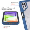 thumbnail image 6 of Case for Samsung Galaxy A22 5G with Built-in Screen Protector, Hybrid Rugged Full Body Drop Protection Shockproof Anti-Scratch Transparent Clear PC Back Phone Cover, Blue, 6 of 6