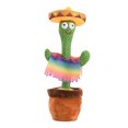 thumbnail image 1 of Muñecas de tela de punto de cactus de baile y canto electrónicos, divertidos juguetes educativos Irfora Tipo 5, 1 of 7